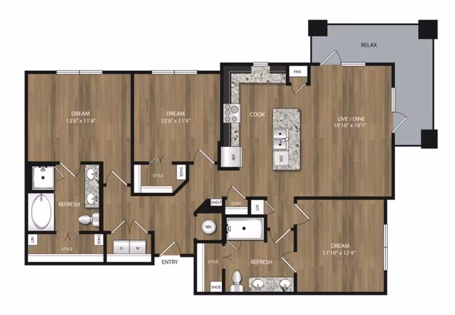 Unit 5307 6307 floor plan